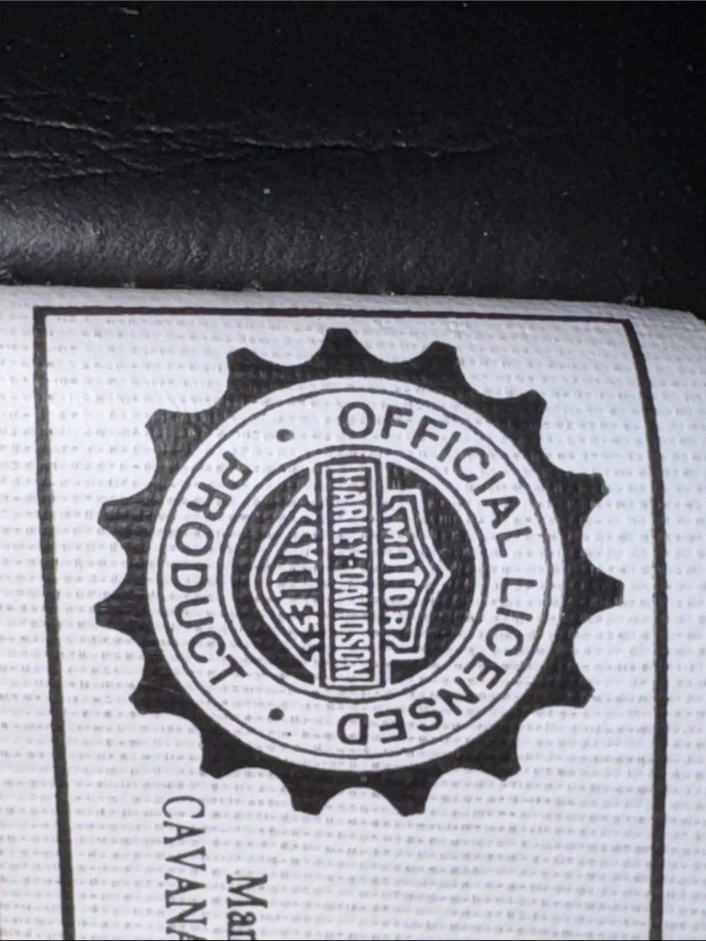 Harley-Davidson Stocking and Cards denim and leather VTG 2001